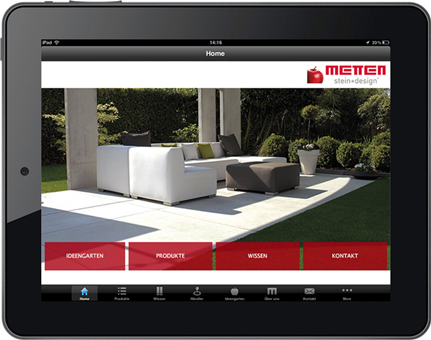 metten app iPad start